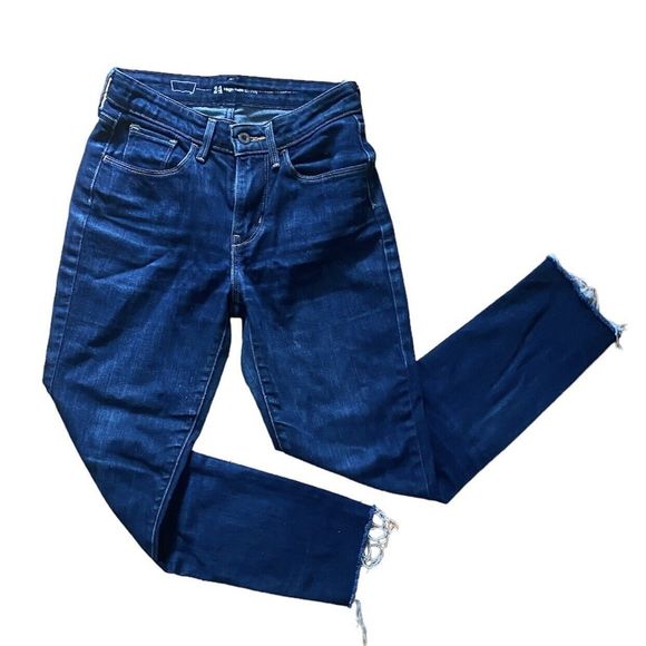 Levi's Denim - Levi's Women Jeans Skinny High Rise 24 XS Dark Blue Denim Pants Pocket Teen Girl